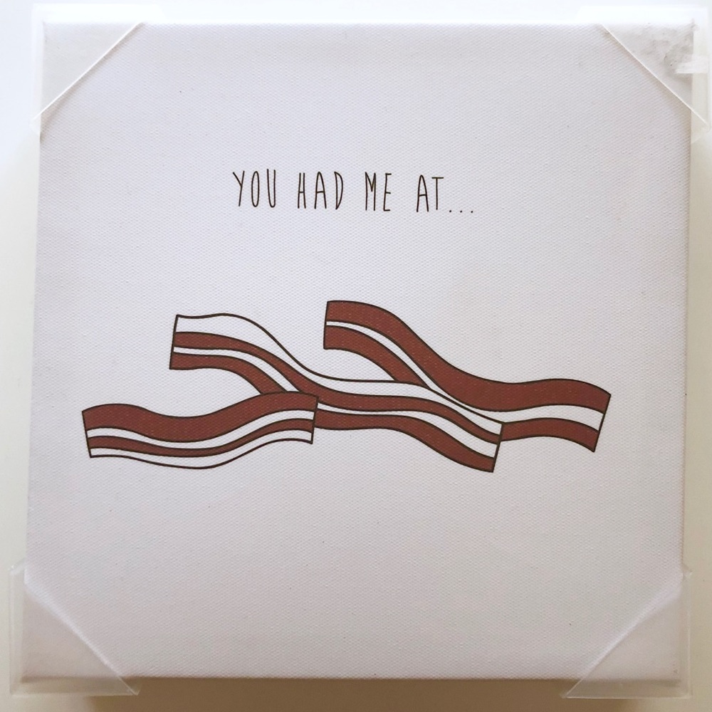 Canvas Art Print You Had Me at Bacon Kitsch Decor Kitchen pop art gallery wrap